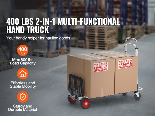 Käsikärry taitettuna ja koottuna