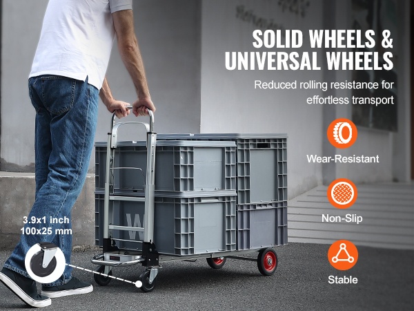 Käsikärry käytössä eri alustoilla