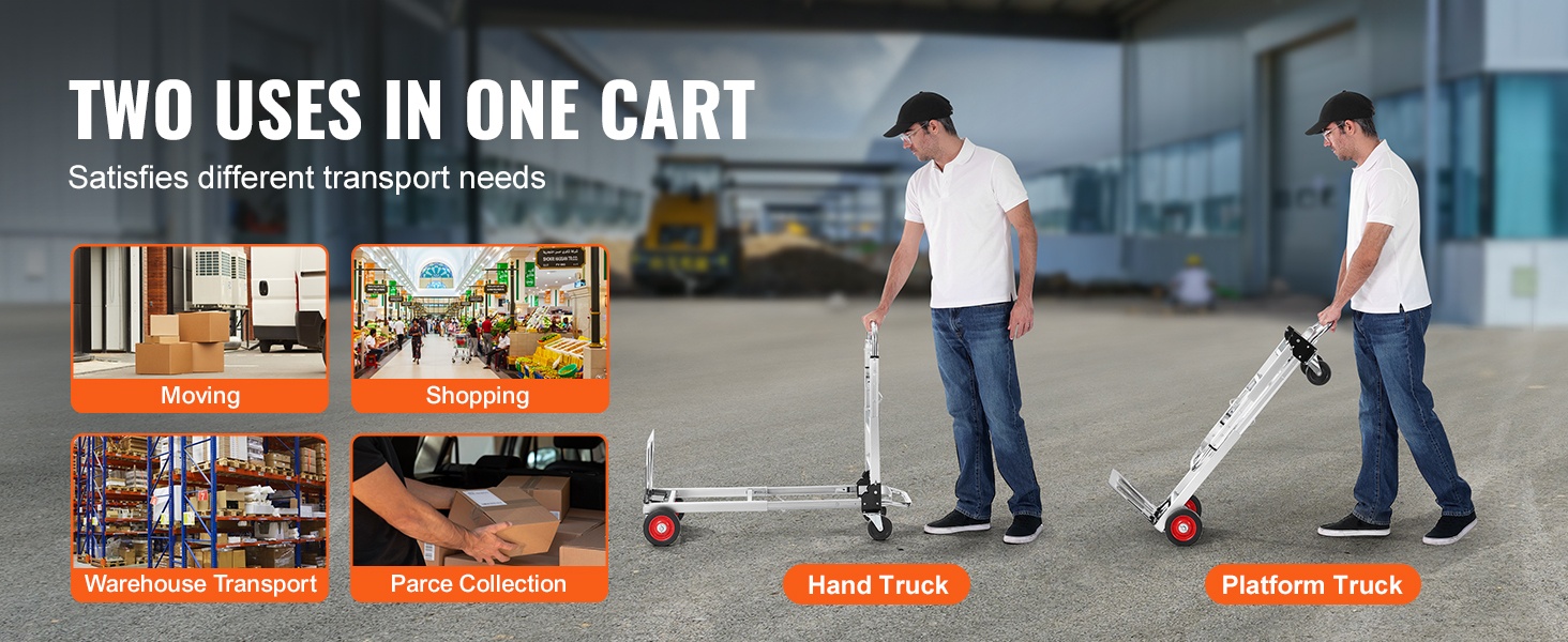 Kärryn käyttö pysty- ja vaaka-asennossa