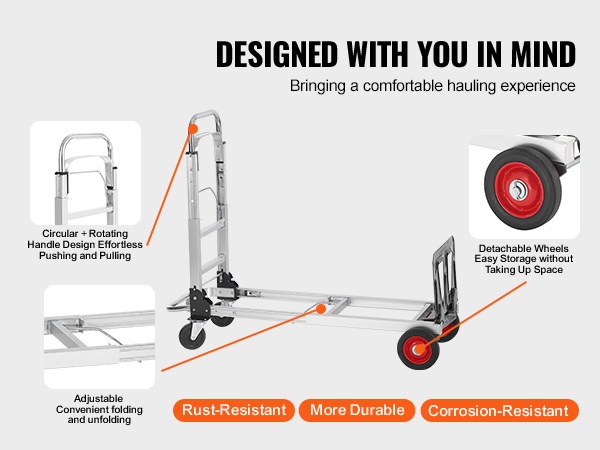 Käsikärry siirtää tavaroita sujuvasti