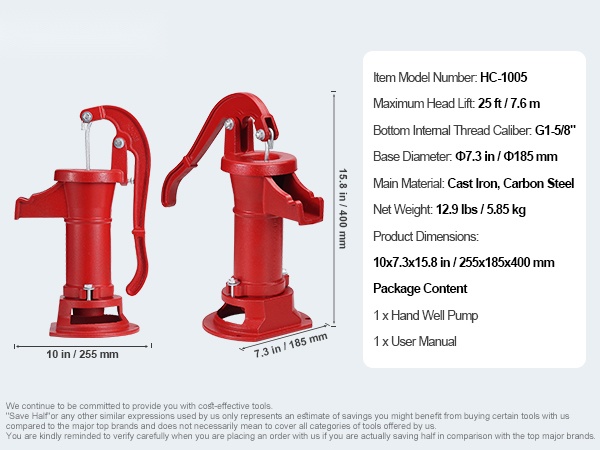 Punainen käsipumppu, kokonaiskuva