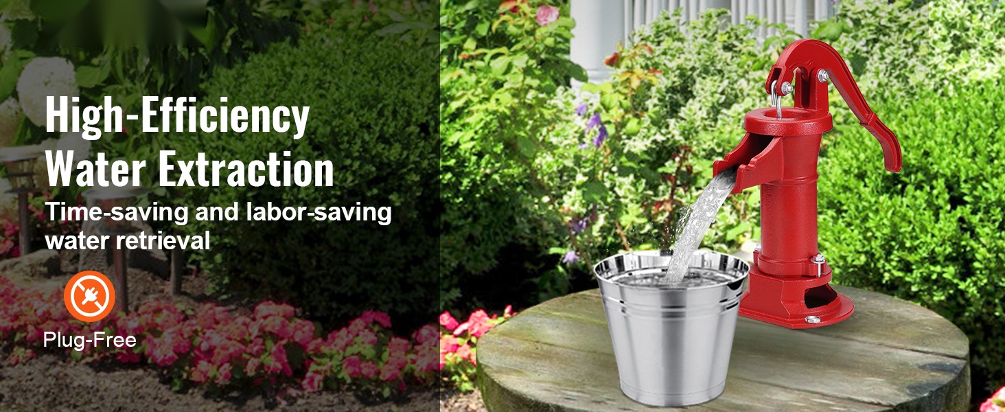 Käsikäyttöinen kaivopumppu valurautaa