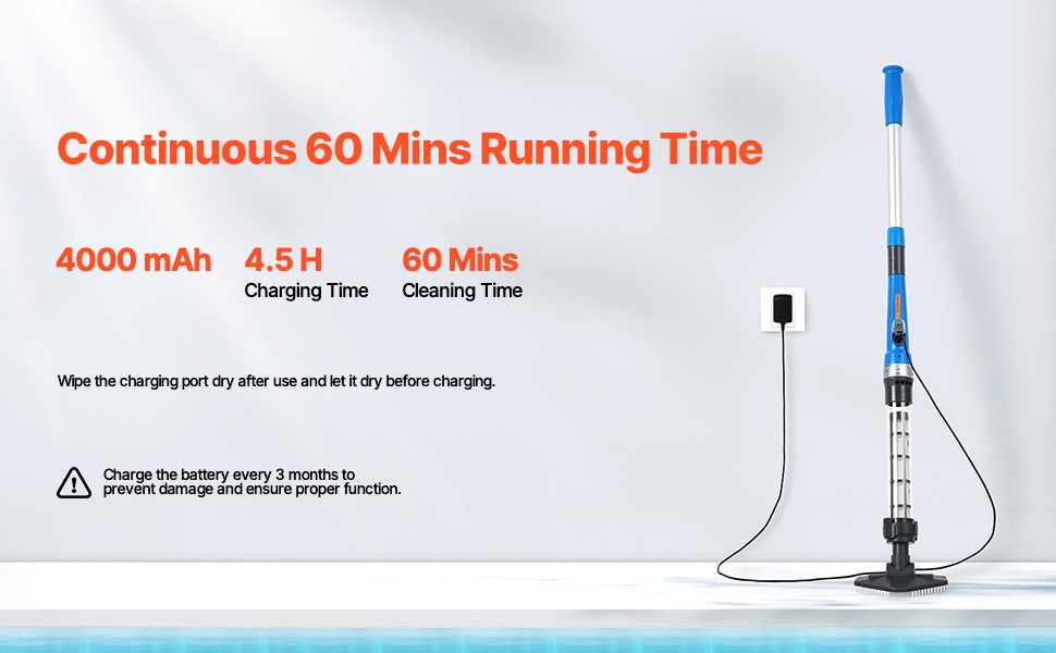 Ladattava altaan imuri