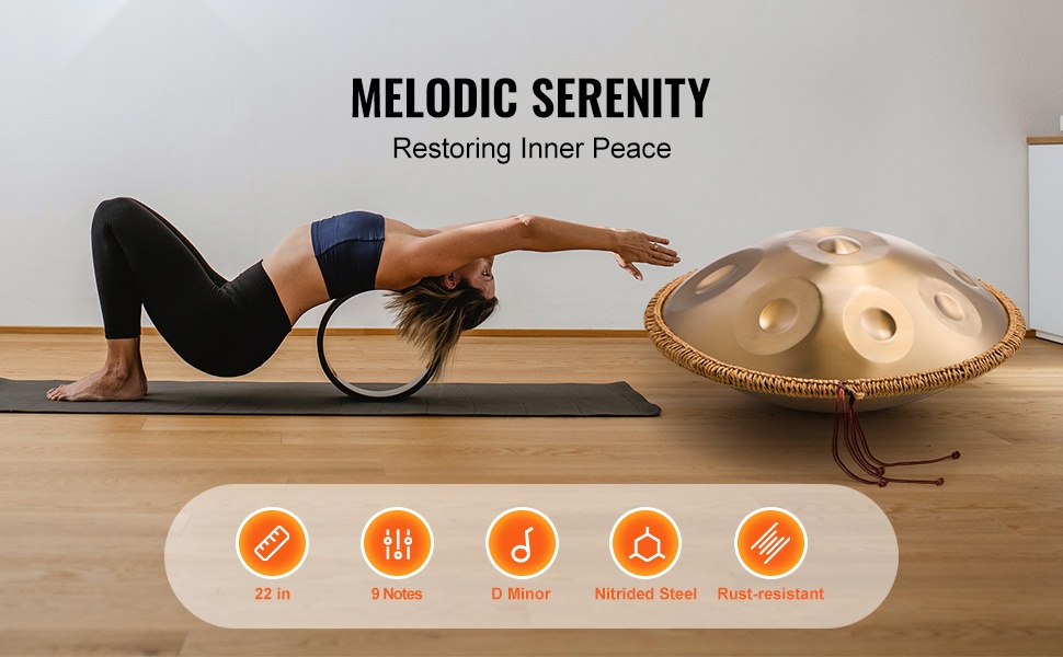 Handpan-rumpu edestä