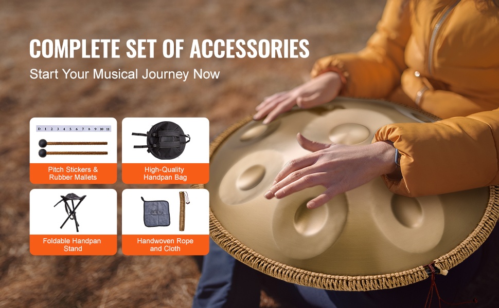 Handpan-rummun lisävarusteet