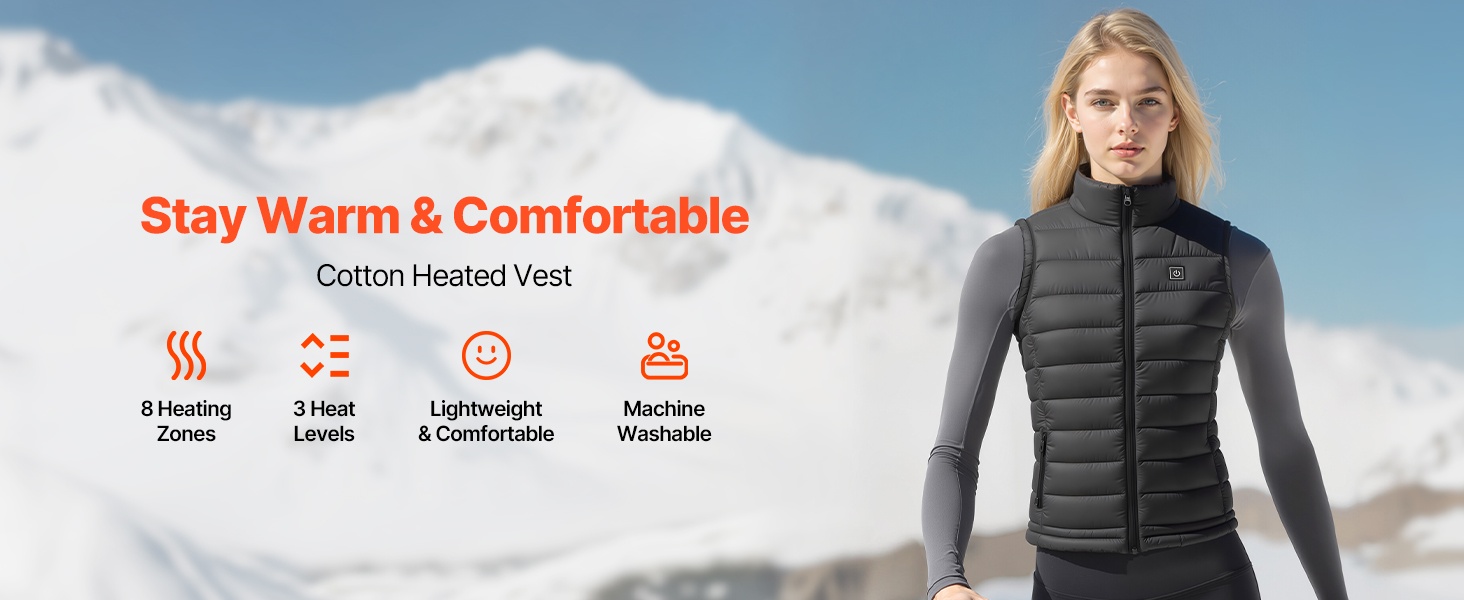 Lämmitettävä liivi edestä