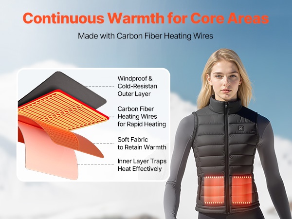 Lämmitettävä liivi ulkokäytössä