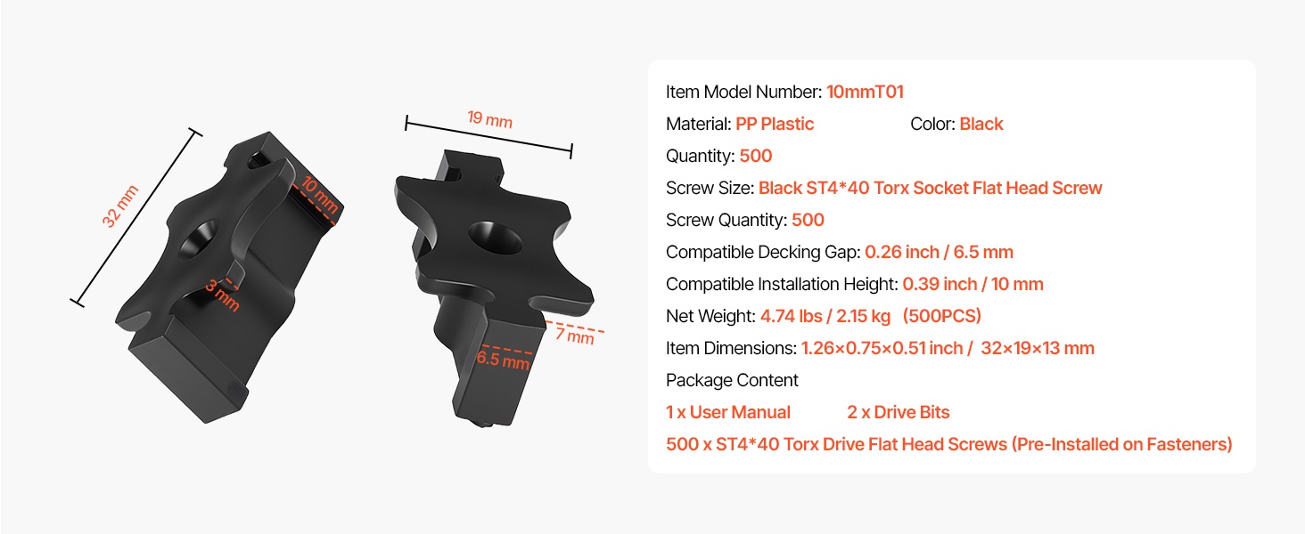 Piilokiinnikesarja komposiittiterassille