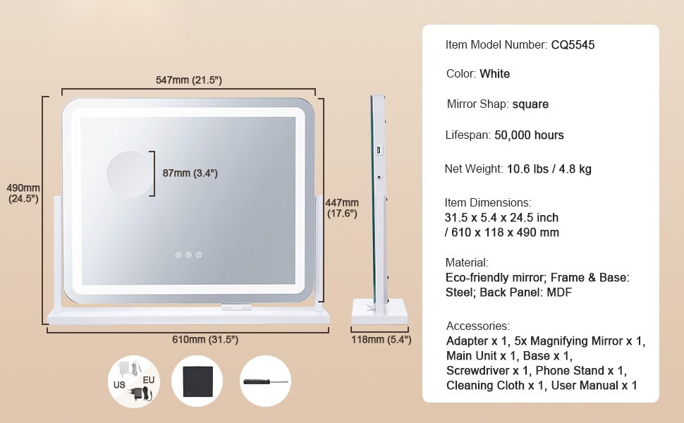Yksityiskohtainen katselukuva peilistä