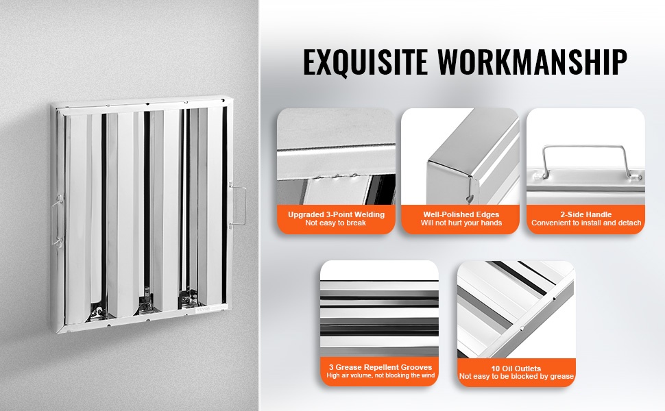 Liesikupusuodattimen kahvat helppoa asennusta varten