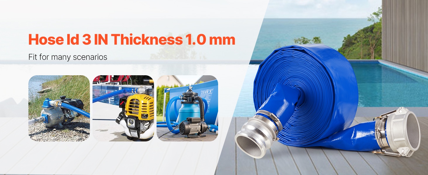 Huuhteluletku 1.5 tuumaa x 100 jalkaa