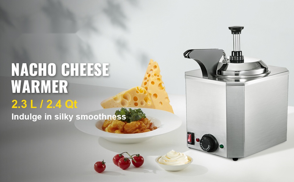 Suklaakastikkeen ja juuston lämmitin pumpulla