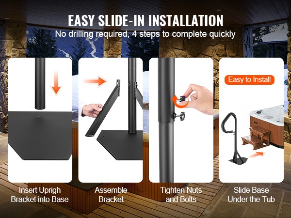 Asennustapa altaan alle