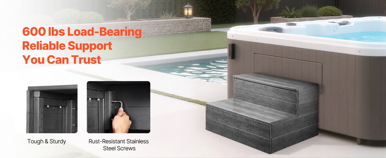 Tukeva rakenne ja ruostumattomat ruuvit