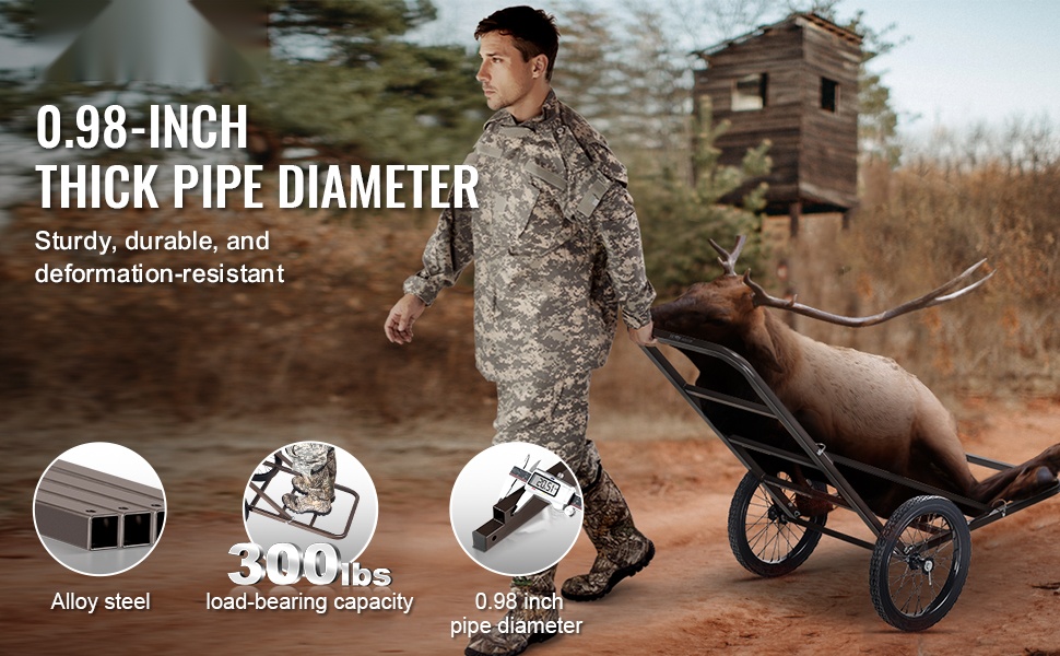 Taittuva riistavaunu metsästykseen