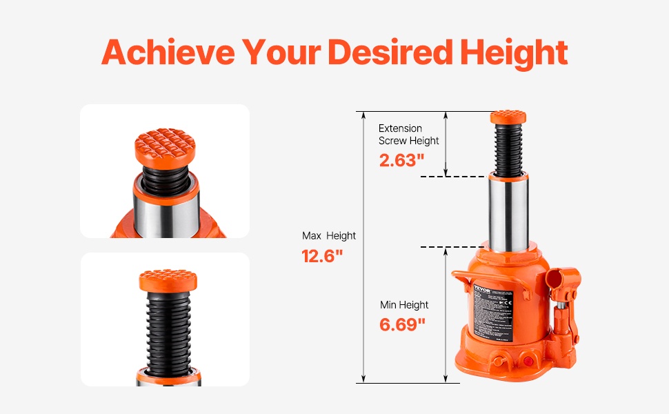 Säädettävä hydraulinen pullotunkki