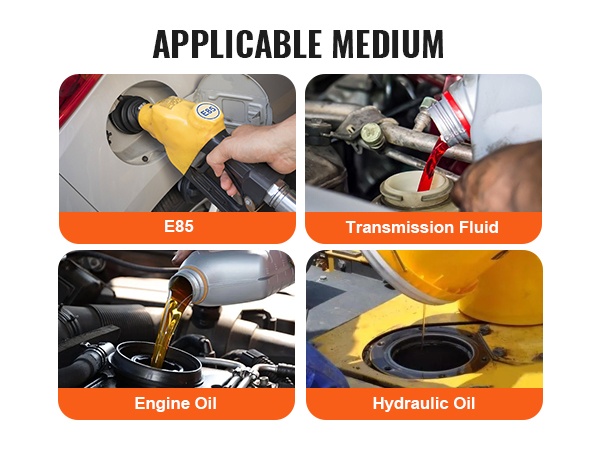 Polttoaineletku eri nesteille, lähikuva