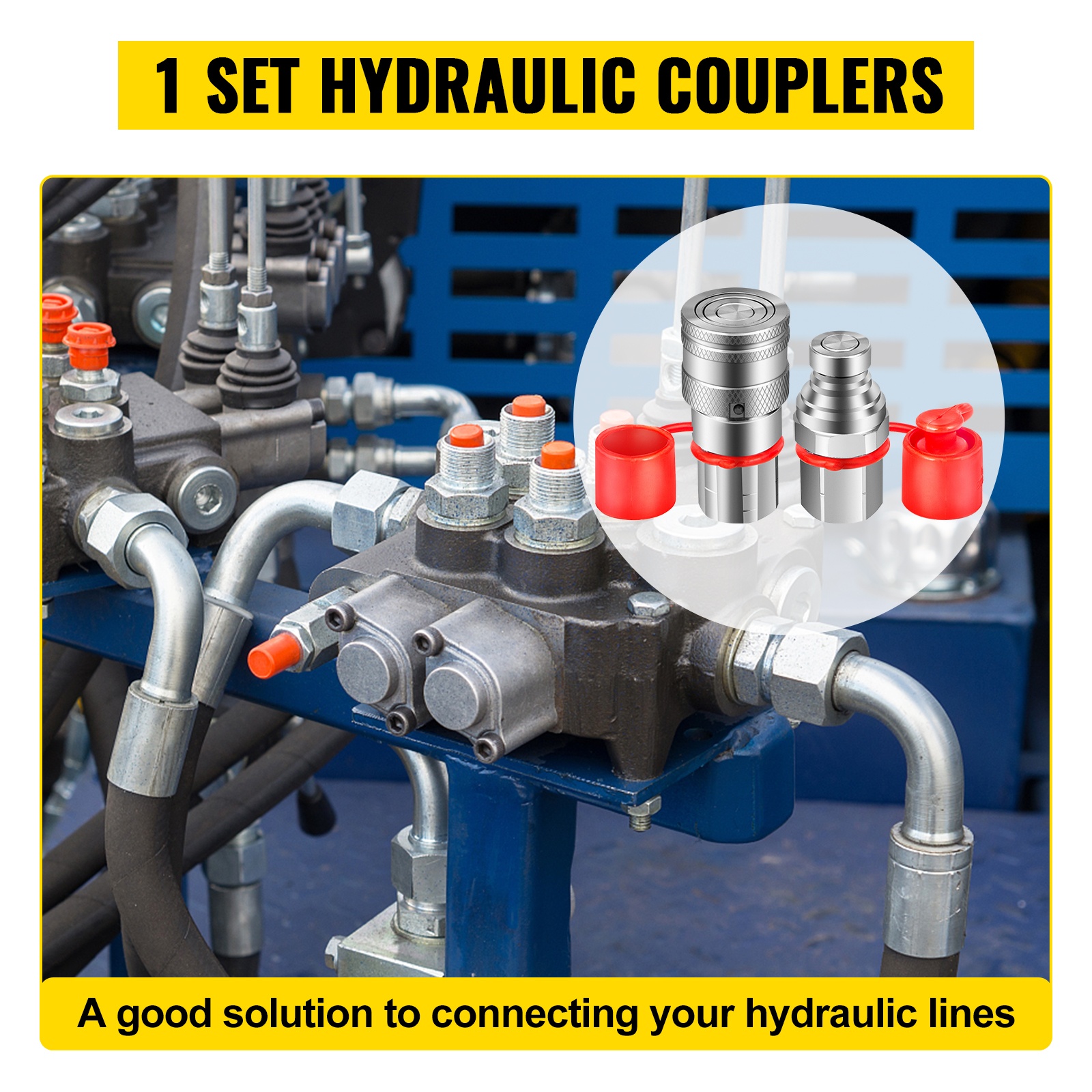 2 kpl hydraulisia pikaliittimiä