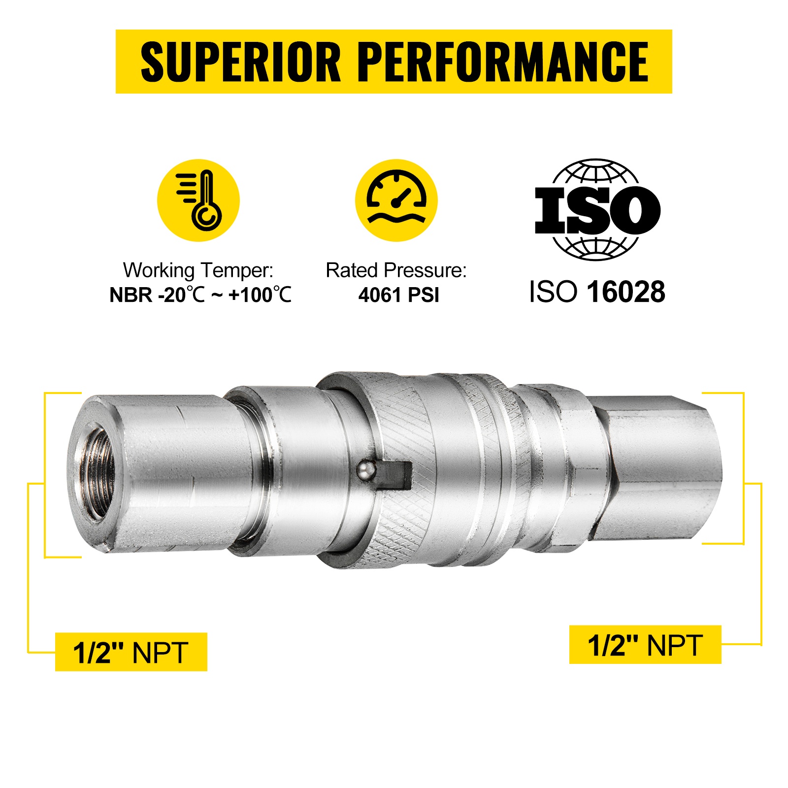 Suorituskykyiset hydrauliliittimet
