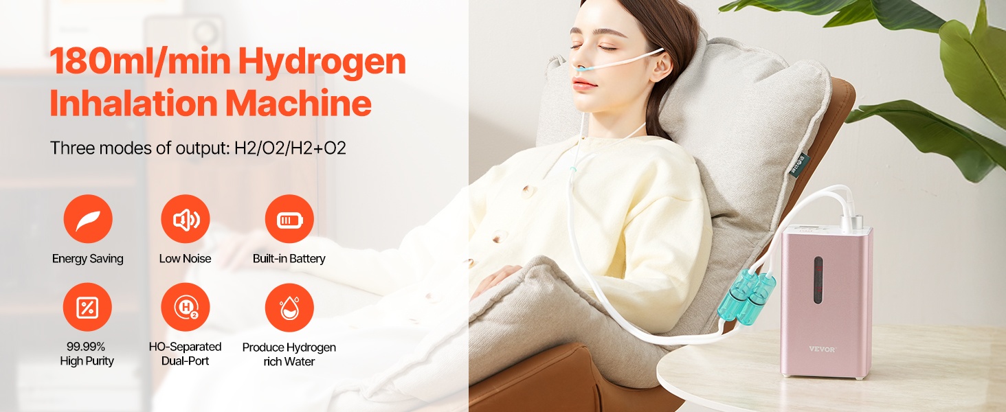 Vetyhengityslaite etunäkymä