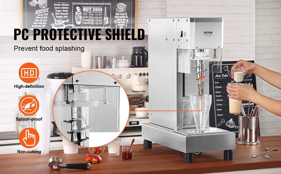 Jäätelösekoittimen roiskesuoja