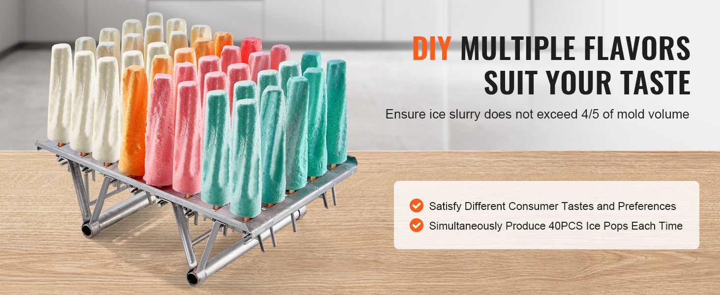 40 sylinterimäistä mehujäämuottia