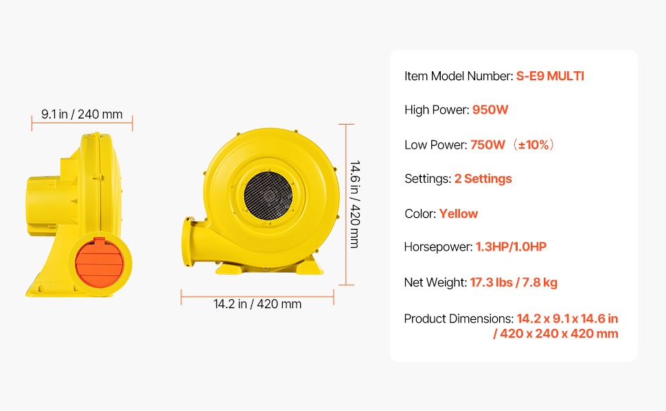 Ilmapuhallin käytössä puhallettavan kanssa
