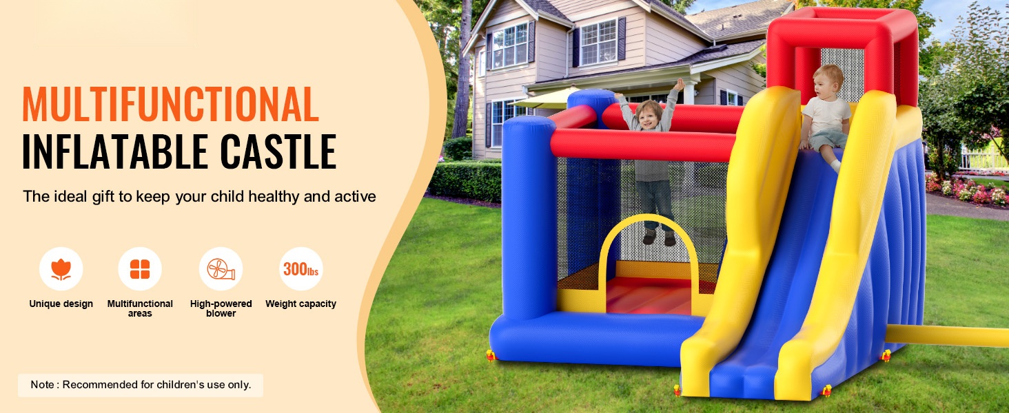 Ilmatäytteinen pomppulinna pihalle