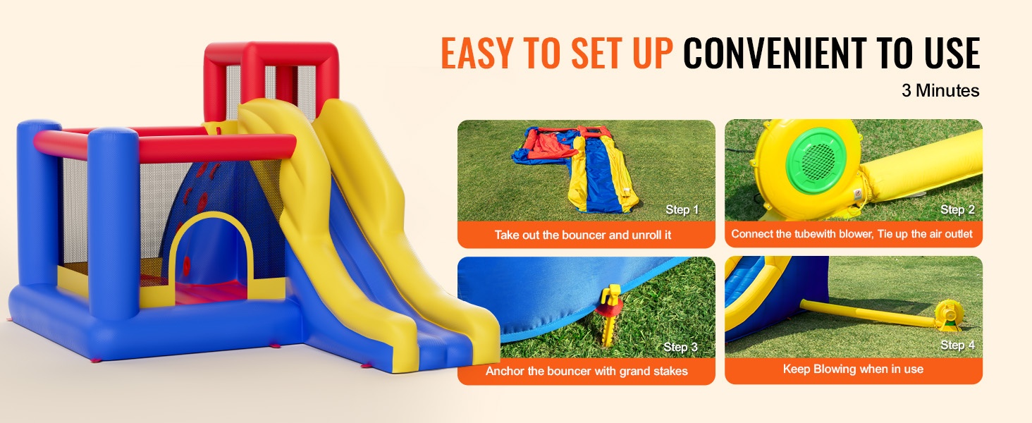 Kuljetuspussilla varustettu pomppulinna