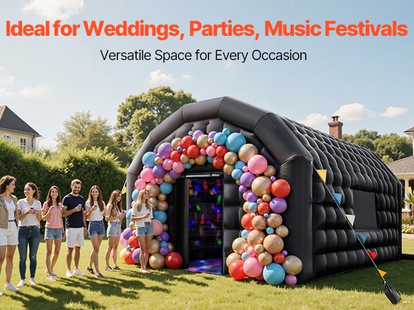 Puhallettava juhlateltta, sisätila