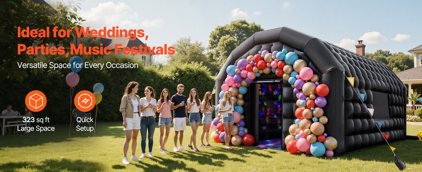 Puhallettava juhlateltta, yleiskuva