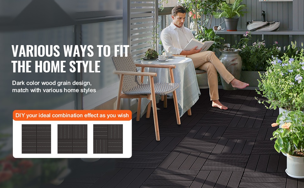 Liitettävät terassilaatat puukuvioidulla pinnalla