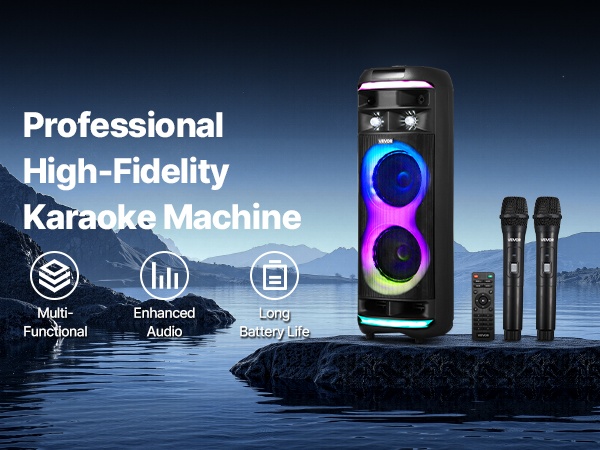 Karaokekaiutin kompakti koko