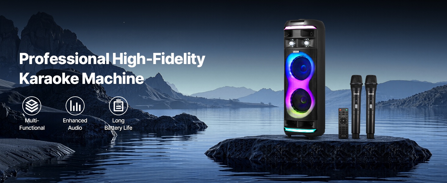 Karaokekaiutin edestä