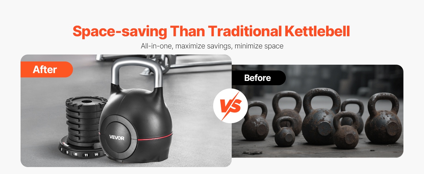 Tilaa säästävä säädettävä kahvakuula