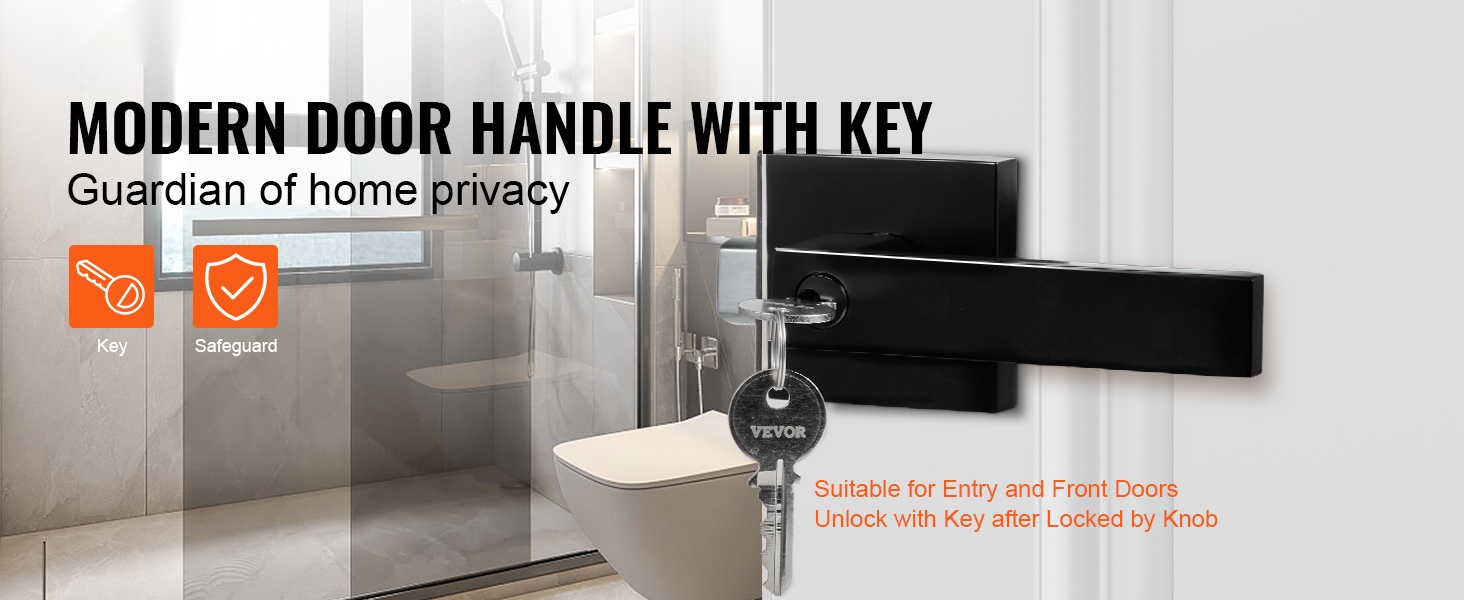 Musta avaimella lukittava ovenpainike