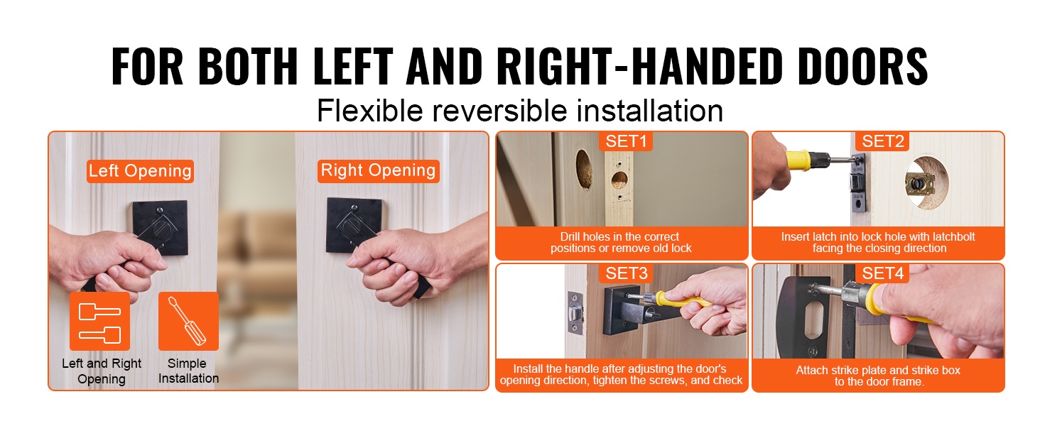 Helposti asennettava ovenkahvasarja