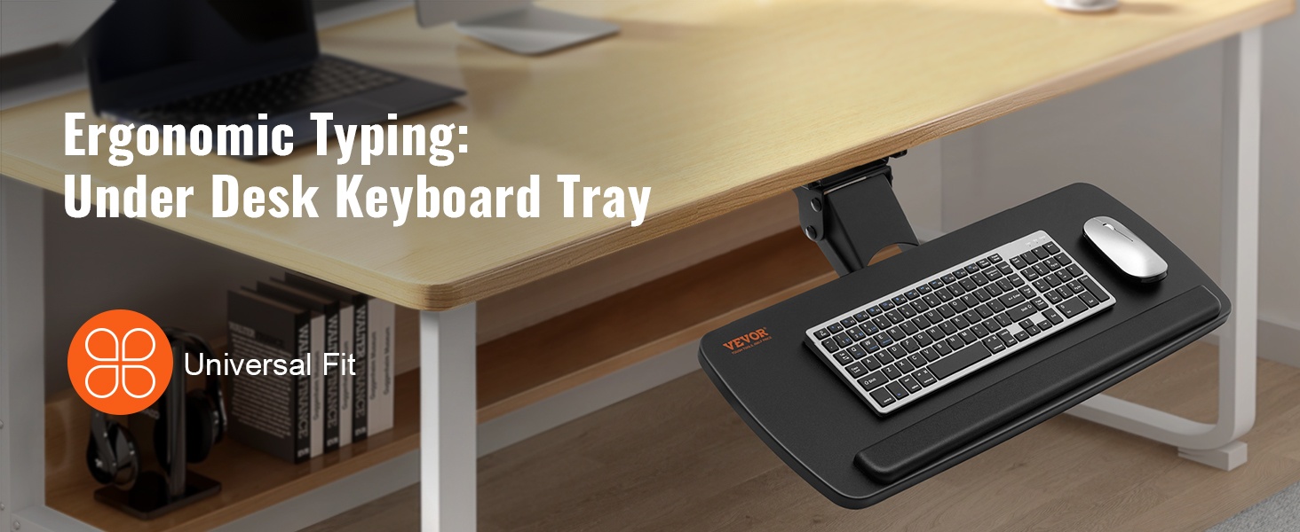 Näppäimistötaso työpöydän alla