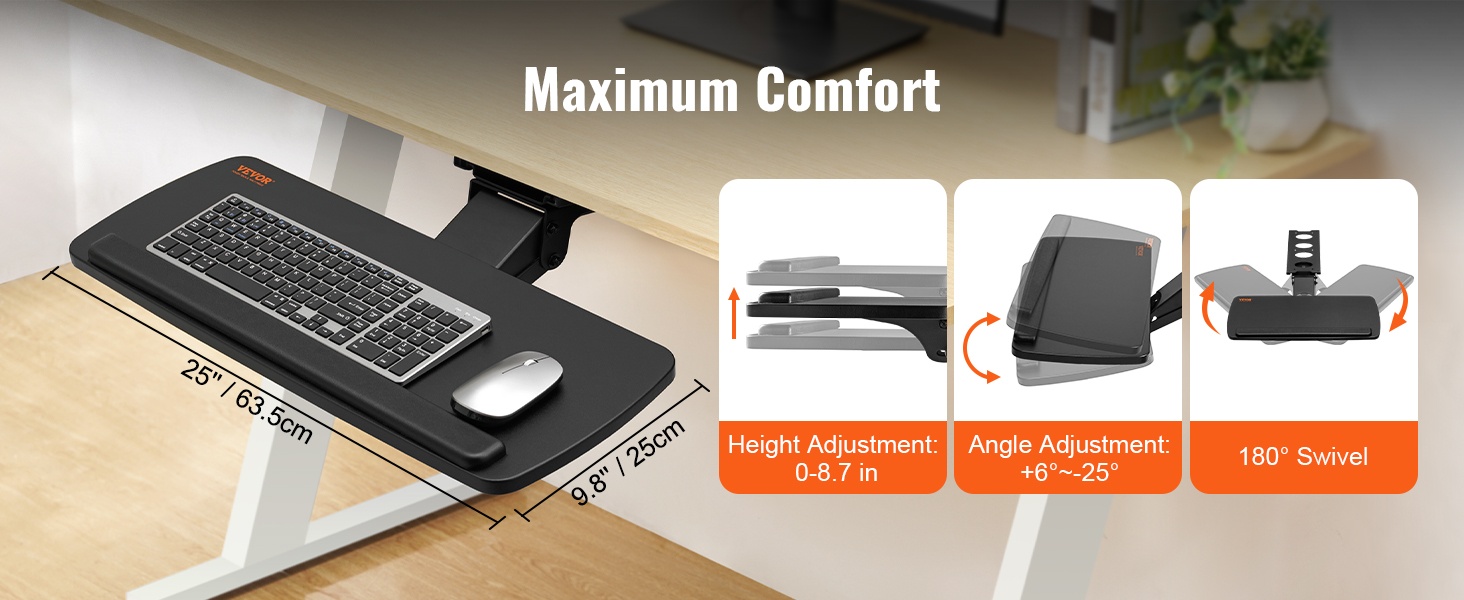 C-puristinkiinnitys näppäimistötasolle