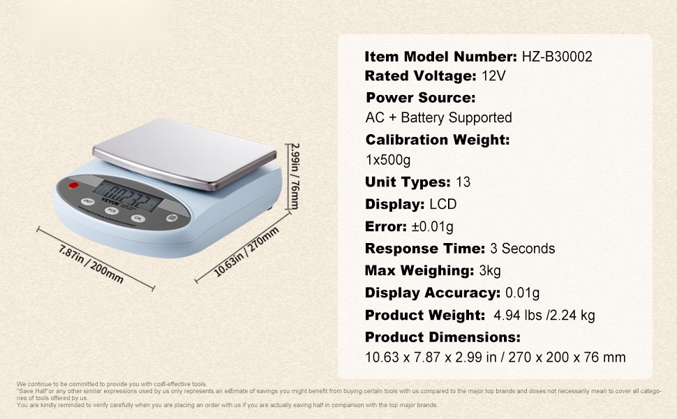 Laboratorio-vaaka, mitat ja rakenne