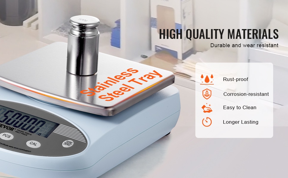 Laboratorio-vaaka, ruostumaton punnitusalusta