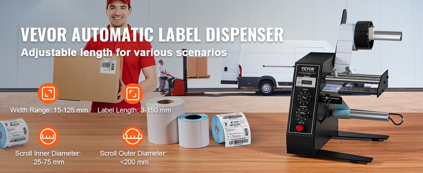 Automaattinen etiketinjakaja edestä