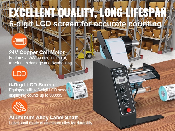 Etiketin akseli ja paperin keruurulla