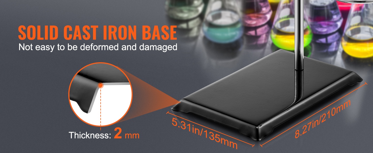 Valurautainen jalusta ja tanko