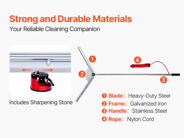 Vesikasvileikkurin materiaalit ja köysi