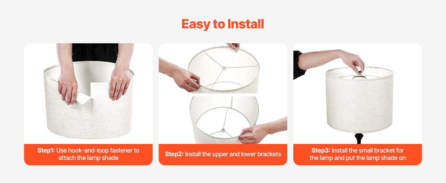 Helposti asennettava lampunvarjostin