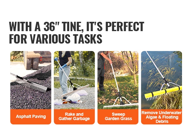 Maisemaharava vesikasvien poistoon rannalta