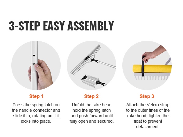 Korroosionkestävä haravapää ulkokäyttöön