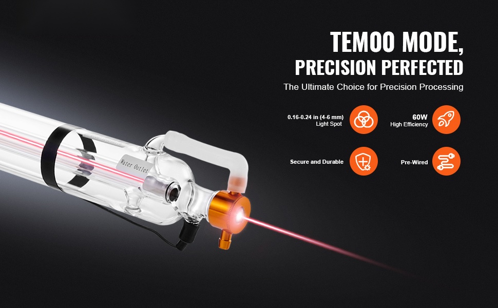 CO2-lasputki 130W, yleiskuva