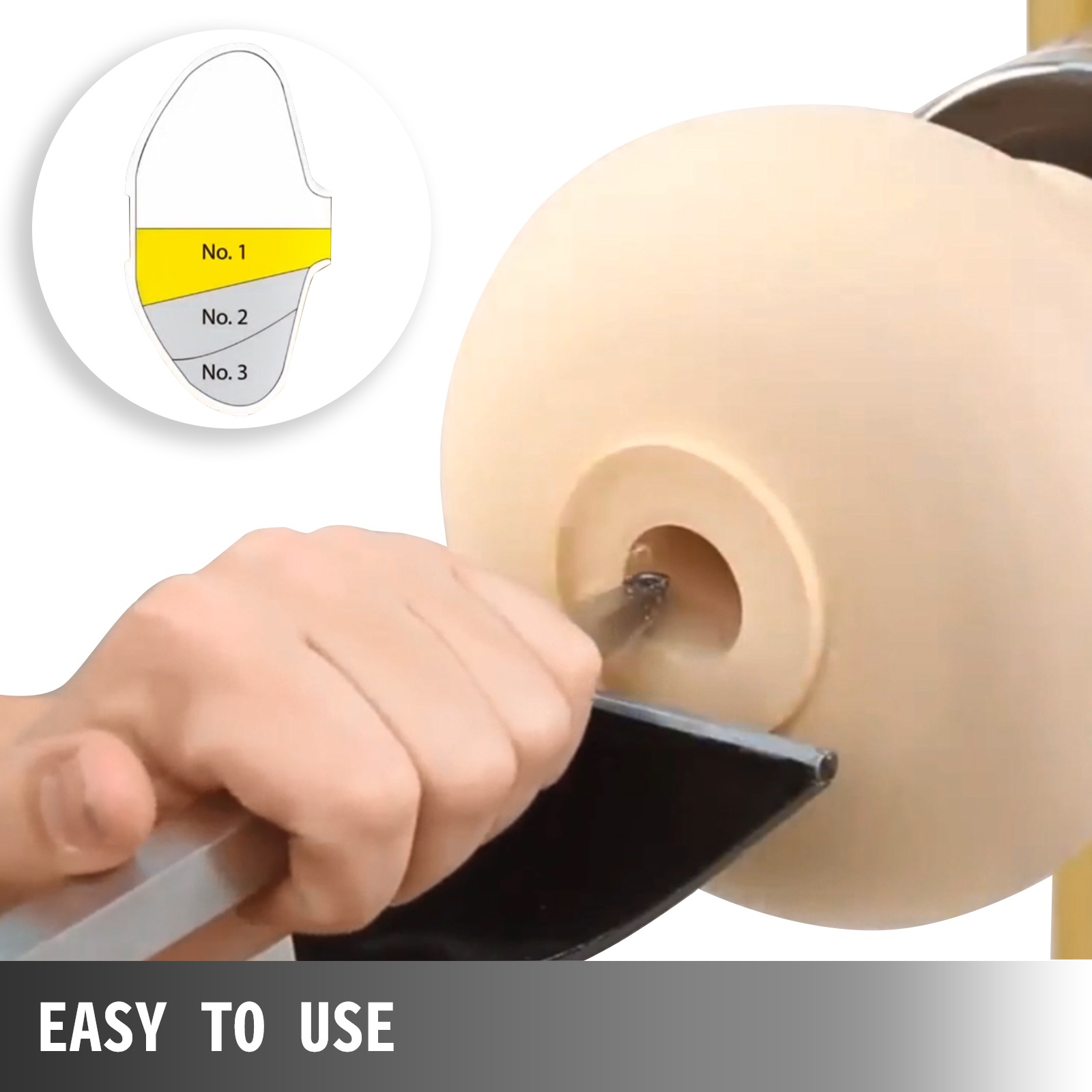 Helppokäyttöinen terän säätö